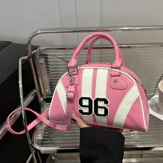 Bowling Bag Purse 96 Crossbody Pink White ARRIVING SOON