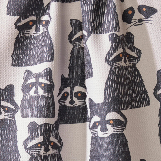 Geometry Kitchen Hand Dish Microfiber Towel Raccoons Bandits
