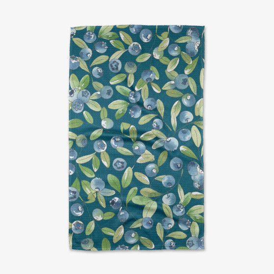 Geometry Kitchen Hand Dish Microfiber Towel Blueberry 