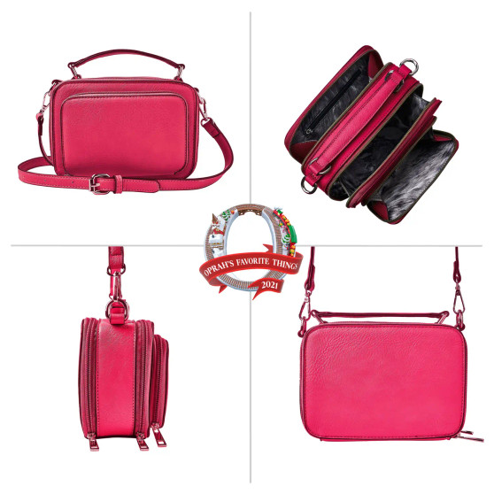 K. Carroll Oprah’s Favorite Purse Crossbody Credit Card Protective Slots Hot Pink