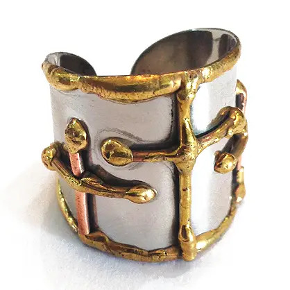 Anju Ring Cuff Cross Stainless Steel Brass 