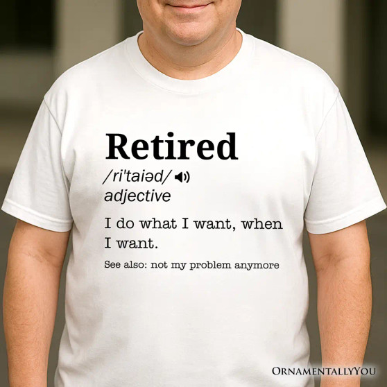 Retirement Funny T-Shirt Definition Navy