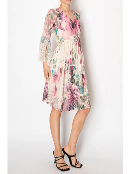 Origami Dress Vintage Roses 