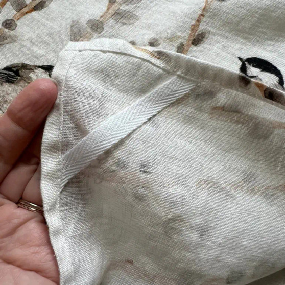 Linen Forget Me Not Kitchen Hand Towel