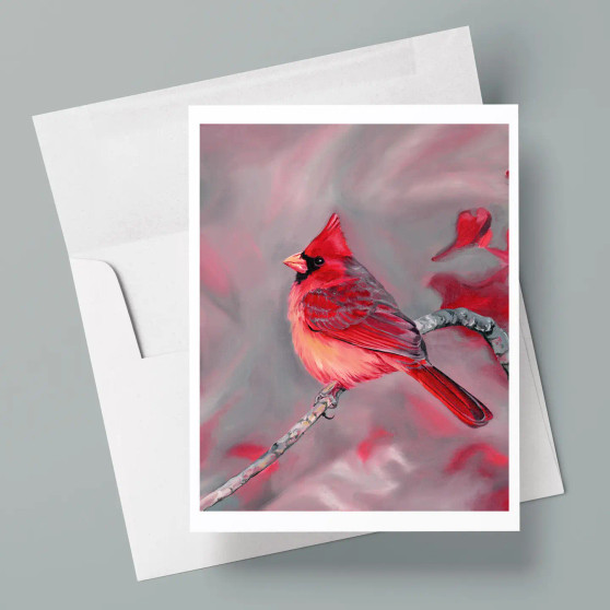 Cardinal Greetings Card Blank Inside
