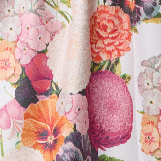 Geometry Kitchen Hand Towel Microfiber Bright Blooms