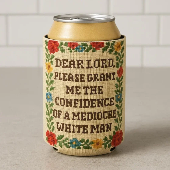 Can Cooler Koozie Dear Lord Please Grant Me The Confidence Of A Mediocre Man