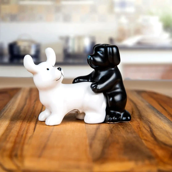 Salt & Pepper Puppies Dogs Shakers Naught Sex
