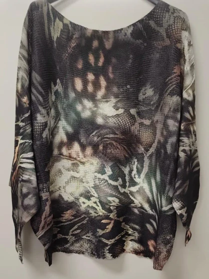 Loowie Multicolor Snakeskin One Size Top