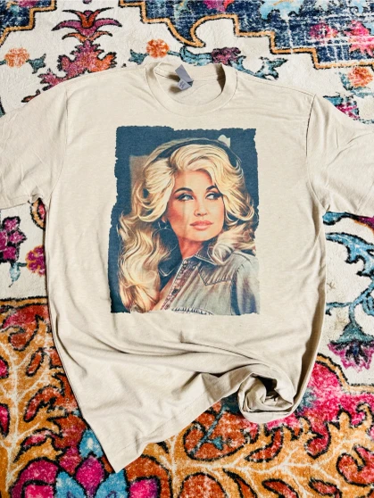 Dolly Parton Color Portrait Graphic T-Shirt