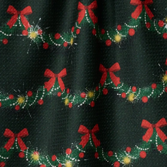 Geometry Kitchen Hand Dish Towel Holiday Garland Microfiber 
