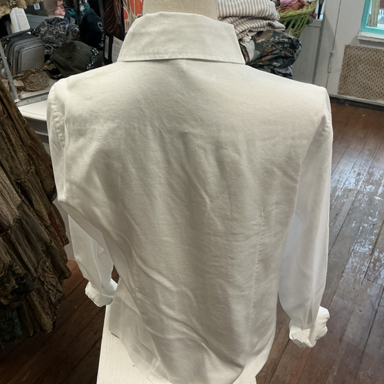 LuLu B Tencel White Crisp Soft Shirt