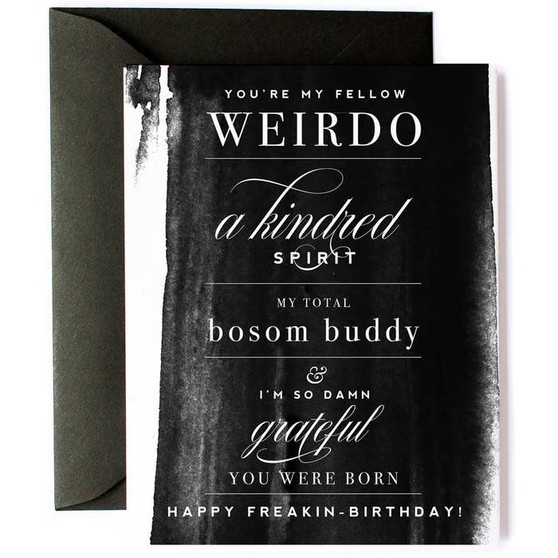 Card, Birthday Weirdo, Bosom Buddy