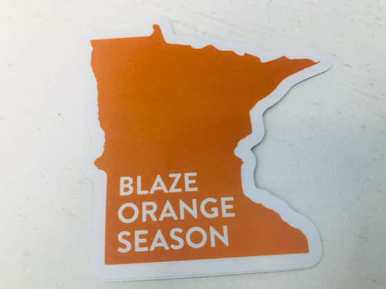 Sticker, Blaze Orange Minnesota Season Hunting Deer Opener