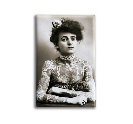 Magnet, Tattoo Vintage Lady Magnet, Tattoo Vintage Lady