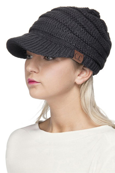 Hat, Brim Charcoal CC Hat, Brim Charcoal CC