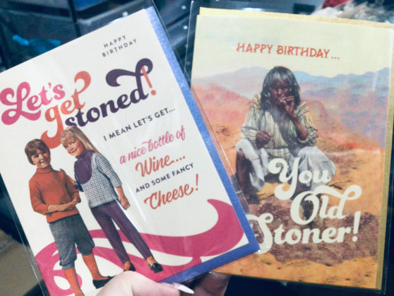 Card, Happy Birthday Pot Weed Happy Birthday You Old Stoner