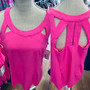 Top, Sleeveless Sexy Hot Pink Coolant Fabric LuLu B  Top, Sleeveless Sexy Hot Pink Coolant Fabric LuLu B