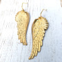 Earrings, Angel Wing Gold Plated USA Made