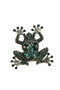 Pin, Broach Frog Green Rhinestone 