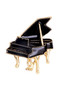 Pin, Brooch Piano Music Black