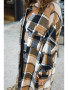 50% off at Checkout 1 LARGE LEFT Shacket, Flannel Maxi Long Tan Brown Black Plaid