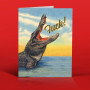 Card, Greeting Crocodile FU CK USA Made