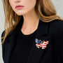 Pin, Brooch Butterfly American Flag Red White & Blue