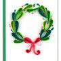 Card, Small Wreath Christmas Holiday Quilling