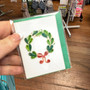 Christmas Card, Small Wreath Christmas Holiday Quilling