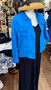 LuLu B Linen Jacket Blue, 2 Inside Phone Pockets & 2 Side Pockets LuLu B 