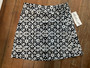LuLu B Skort, Phone Pocket 2 Waist Zip Pockets Side Zip Coolant Fabric LuLu B Black White