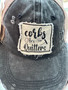 Baseball Trucker Cap, Corks Are For Quitters Wine Black