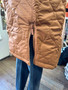 2 SMALLS LEFT Keren Heart Quilted Hooded Vest - Pumpkin Color 