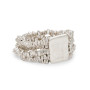 Bracelet, Pewter Multi Strand Hypoallergenic 