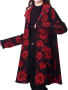 Coat, Reversible Black Roses