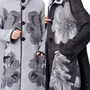 Coat, Reversible Grey Floral