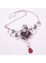 Necklace, Heart Roses Thorns Gothic Halloween Punk