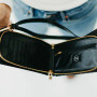 Purse, Phone Wallet Woven Blue Crossbody