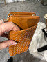 Purse, Phone Wallet Woven Brown Crossbody