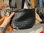Purse, Sling Crossbody Bum  Hobo Checkered Black Woven Vegan Leather