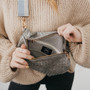 Purse Sling Crossbody Bum Hobo Woven Black Woven Ecru Checkered Vegan Leather  Purse Sling Crossbody Bum Hobo Woven Black Woven Ecru Checkered Vegan Leather