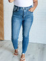 Jeans, Judy Blue Control Top High Rise Distressed Hem Skinny