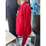 LuLu B Red Frayed Linen Jacket 