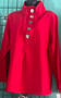 LuLu B Tunic 5 Button Red 