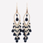 Earrings, Beaded Black Bohemian 