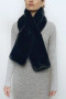Scarf, Faux Fur Reversible Black