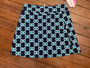 LuLu B Skort, Phone Pocket, 2 Waist Zip Pickets Side Seam Zip LuLu B Navy Circles