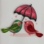 Card, Quilling Mini Love Birds Valentines Birthday Anniversary