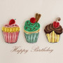 Card, Greeting Birthday Quilling Cupcakes